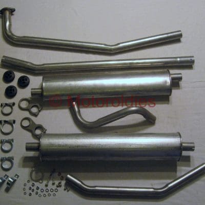 Avgassystem komplett B18 (enkelrör fram)