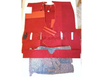 Mattsats textil röd, Jensen