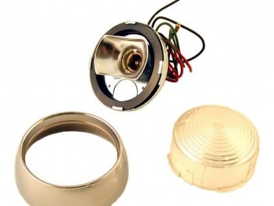 Blinkerssats liksidig, vitt glas