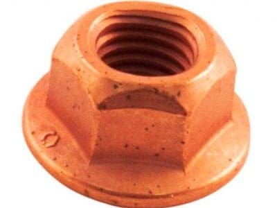 Flänsmutter M10-1,5x10 mm, koppar grenrör-avgasrör m.m.